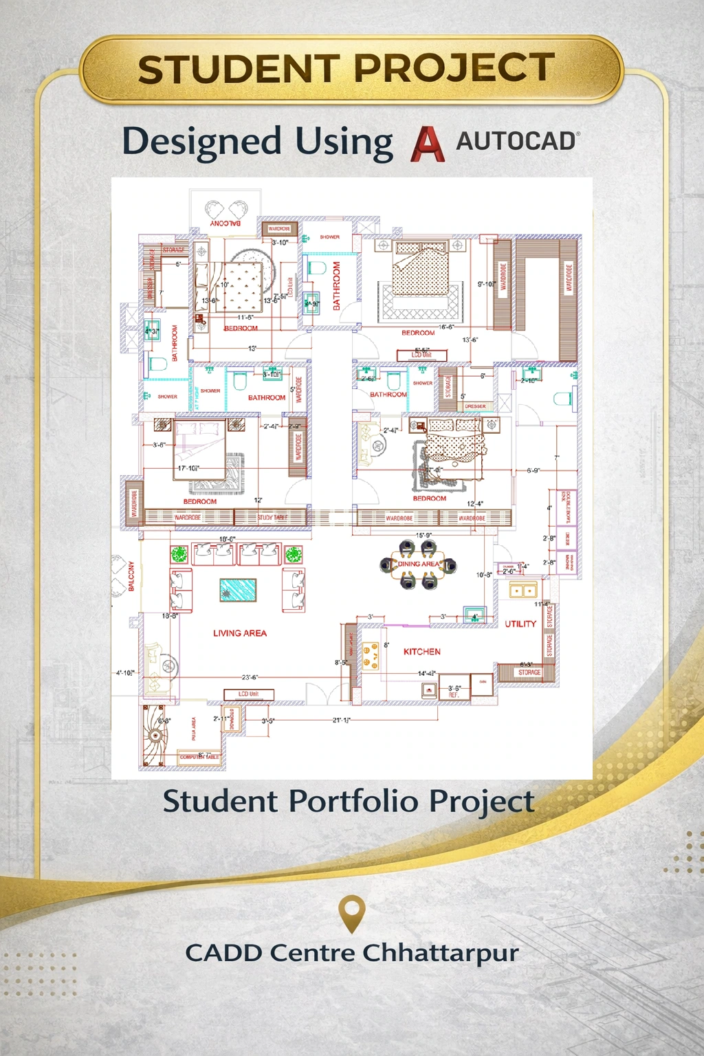 Residential floor plan — furniture and space planning