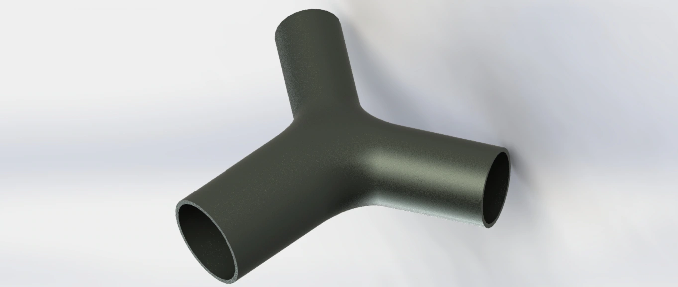 Three-way pipe joint — 3D product model